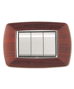 PLACCA LIFE 3 POSTI LEGNO SCURO.