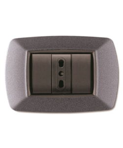 PLACCA LIFE 3 POSTI VULCANO GRIGIO CHIARO.