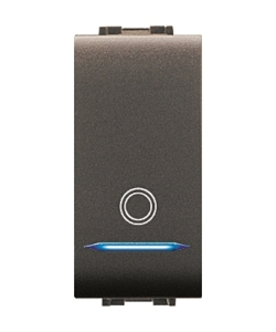PULSANTE UNIPOLARE ILLUMINABILE SERIE MYLIFE 16A.