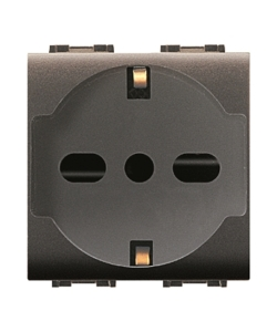 PRESA 1 ELEMENTO BIPASSO 10-16A - SERIE MYLIFE.