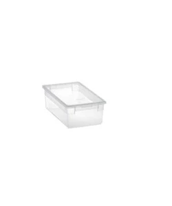 CONTENITORE MULTIUSO CON COPERCHIO "LIGHT BOX S/2" TRASPARENTE 17,8X20,4X10 CM