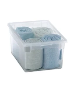CONTENITORE MULTIUSO CON COPERCHIO "LIGHT BOX M/2" TRASPARENTE 19,5X28X13,2 CM