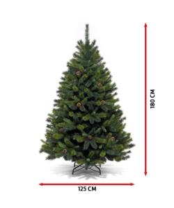 ALBERO DI NATALE "NEBRASKA" CON 865 RAMI E APERTURA AD OMBRELLO, 180 CM