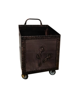 PORTA PELLET/LEGNA CON RUOTE, 50x52x85 CM