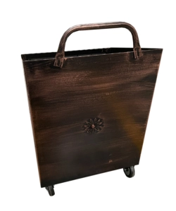 PORTA PELLET/LEGNA CON RUOTE, 50x52x85 CM