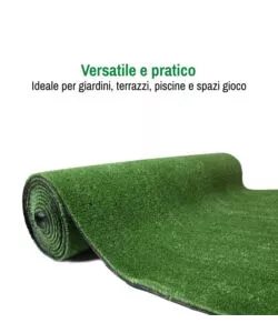 TAPPETO ERBOSO PER PRATO ARTIFICIALE EUROGARDEN 1X4 M ALTEZZA 6 MM