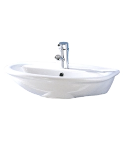 LAVABO IN CERAMICA BIANCO "SERIE FIORE".