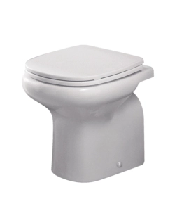 VASO WC A TERRA IN CERAMICA BIANCO "SERIE TOURING".