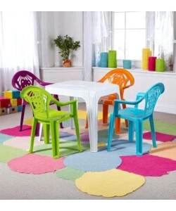 SEDIA PER BAMBINI "BABY BEAR" IN POLIPROPILENE COLORI ASSORTITI 38X35X51 CM
