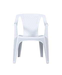 SEDIA DA ESTERNO CON SCHIENALE BASSO "LUNA" IN POLIPROPILENE BIANCO 56X52X77 CM
