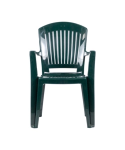 SEDIA DA GIARDINO CON SCHIENALE MEDIO "COMFORT VEGA" IN POLIPROPILENE VERDE 58X61X90 CM
