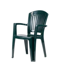 SEDIA DA GIARDINO CON SCHIENALE MEDIO "COMFORT VEGA" IN POLIPROPILENE VERDE 58X61X90 CM