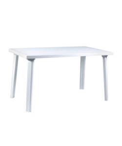 TAVOLO DA ESTERNO "DOMINGO" IN POLIPROPILENE BIANCO 130X75X73 CM