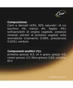 CESAR - UMIDO PER CANI MANZO E TACCHINO 150 GR