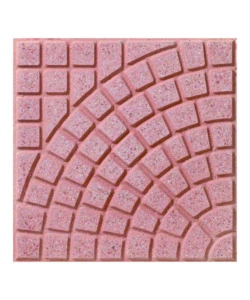 PIASTRA DA ESTERNO CON DECORO VENTAGLIO ROSA, 40X40X3,5CM