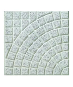 PIASTRA DA ESTERNO CON DECORO VENTAGLIO GRIGIO, 40X40X3,5CM