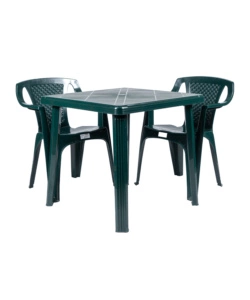 TAVOLO DA ESTERNO "RODI" IN POLIPROPILENE VERDE 75X75X73 CM
