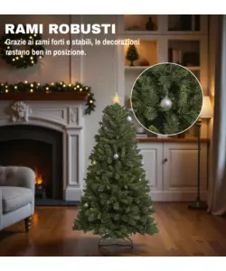 ALBERO DI NATALE ARTIFICIALE XMAS JOY "TIFFANY" VERDE 150 CM