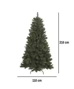 ALBERO DI NATALE ARTIFICIALE XMAS JOY "TIFFANY" VERDE 210 CM