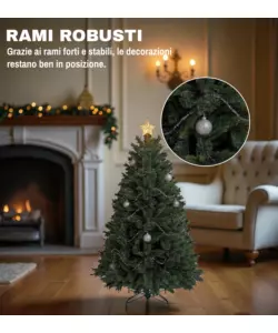 ALBERO DI NATALE ARTIFICIALE XMAS JOY "GLISTEN" VERDE 150 CM