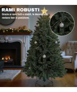 ALBERO DI NATALE ARTIFICIALE XMAS JOY "GLISTEN" VERDE 210 CM