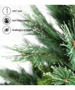 ALBERO DI NATALE ARTIFICIALE XMAS JOY "GLISTEN" VERDE 210 CM