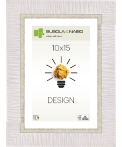 CORNICE IN LEGNO COLORE BIANCO "LELA" - 10 x 15 CM