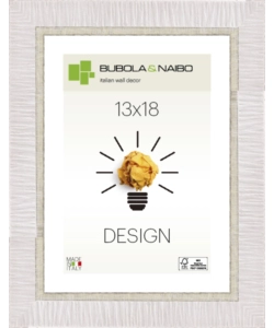 CORNICE IN LEGNO COLORE BIANCO "LELA" - 13 x 18 CM