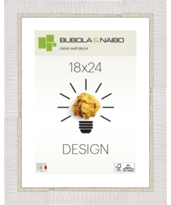 CORNICE IN LEGNO COLORE BIANCO "LELA" - 18 x 24 CM