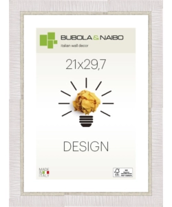 CORNICE IN LEGNO COLORE BIANCO "LELA" - 21 x 29,7 CM