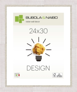 CORNICE IN LEGNO COLORE BIANCO "LELA" - 24 x 30 CM