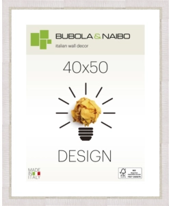 CORNICE IN LEGNO COLORE BIANCO "LELA" - 40 x 50 CM
