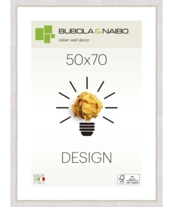 CORNICE IN LEGNO COLORE BIANCO "LELA" - 50 x 70 CM