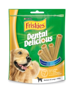 FRISKIES "DENTAL DELICIUS", POLLO, 200 GR.