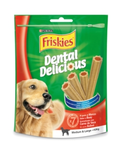 FRISKIES "DENTAL DELICIUS", MANZO, 200 GR.