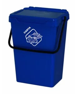 CASSONETTO IN PLASTICA CON COPERCHIO PER RACCOLTA DIFFERENZIATA, 35 LITRI