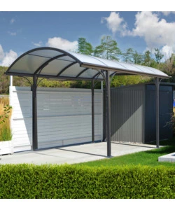 CARPORT AUTO IN ALLUMINIO E POLICARBONATO EUROGARDEN 1 POSTO 4,85x3,00x2,53 M