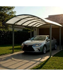 CARPORT AUTO IN ALLUMINIO E POLICARBONATO EUROGARDEN 1 POSTO 4,85x3,00x2,53 M