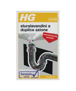DISGORGANTE STURALAVANDINI A DUPLICE AZIONE, 2X500 ML