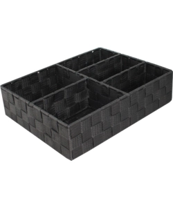 CESTO 5 SCOMPARTI GRIGIO 32X25X8