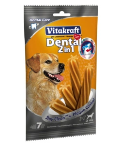 "DENTAL 2 IN 1" MEDIUM, SNACK DA ROSICCHIARE 7 PEZZI- VITAKRAFT.