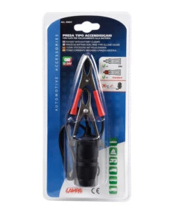 PRESA CORRENTE CON CLIPS BATTERIA 12/24V  39057
