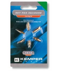 KEMPER SET 6 ACCESSORI PER INCIDERE E PIROGRAFARE
