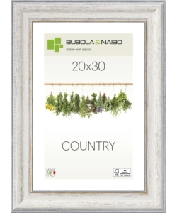 CORNICE IN LEGNO COLORE BIANCO "FABRIANO" - 20 x 30 CM