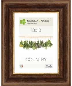 CORNICE IN LEGNO COLORE MARRONE "FABRIANO" - 13 x 18 CM