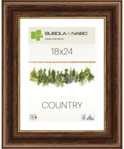 CORNICE IN LEGNO COLORE MARRONE "FABRIANO" - 18 x 24 CM