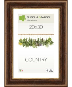 CORNICE IN LEGNO COLORE MARRONE "FABRIANO" - 20 x 30 CM