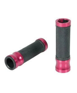 COPPIA MANOPOLE MOTO ROSSE  "METAL"  90311