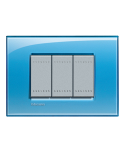 LL PLACCA 3P AZZURRO - BTICINO.