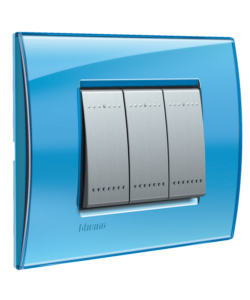 LL PLACCA 3P AZZURRO - BTICINO.
